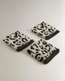 Zara Home Полотенце для лица и рук из хлопка, чёрный, 30x30 см (3 шт.) — фото 2