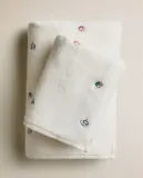 Zara Home Полотенце для лица и рук из хлопка, экрю — фото 1