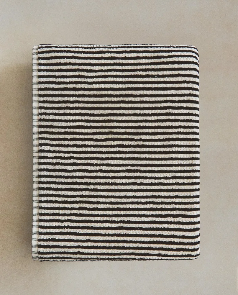 Zara Home Полотенце для лица и рук из хлопка, чёрный · 4545/013
