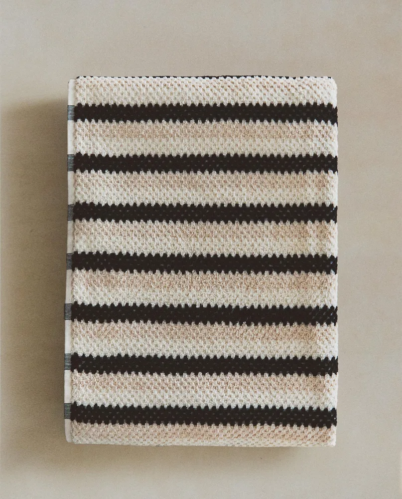 Zara Home Полотенце для лица и рук из хлопка, чёрный · 2541/013