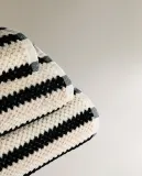 Zara Home Полотенце для лица и рук из хлопка, чёрный · 2541/013 — фото 8