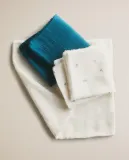Zara Home Полотенце для лица и рук из хлопка, экрю, 30x30 см (3 шт.) · 5674/724 — фото 8