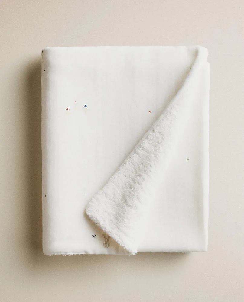 Zara Home Полотенце для лица и рук из хлопка, экрю, 90x50 см · 5673/013