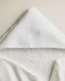 Zara Home Детское полотенце с капюшоном из хлопка, экрю, 80x80 см · 5673/423 — фото 1
