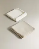 Zara Home Полотенце для лица и рук из хлопка, экрю, 30x30 см (2 шт.) — фото 6