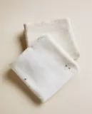Zara Home Полотенце для лица и рук из хлопка, экрю, 30x30 см (2 шт.) — фото 8
