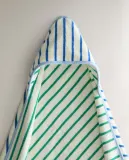 Zara Home Детское полотенце с капюшоном из хлопка, в полоску, 80x80 см — фото 6