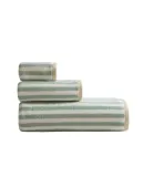 Zara Home Полотенце для лица и рук из хлопка, зелёный, в полоску · 1520/013 — фото 4