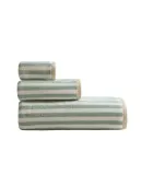 Zara Home Полотенце для лица и рук из хлопка, зелёный, в полоску · 1520/013 — фото 8