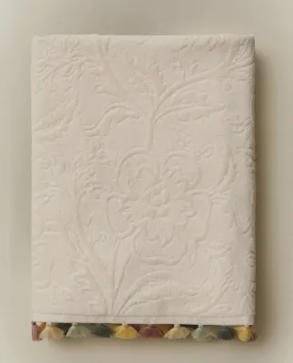 Zara Home Полотенце для лица и рук из хлопка, слоновая кость · 3519/013