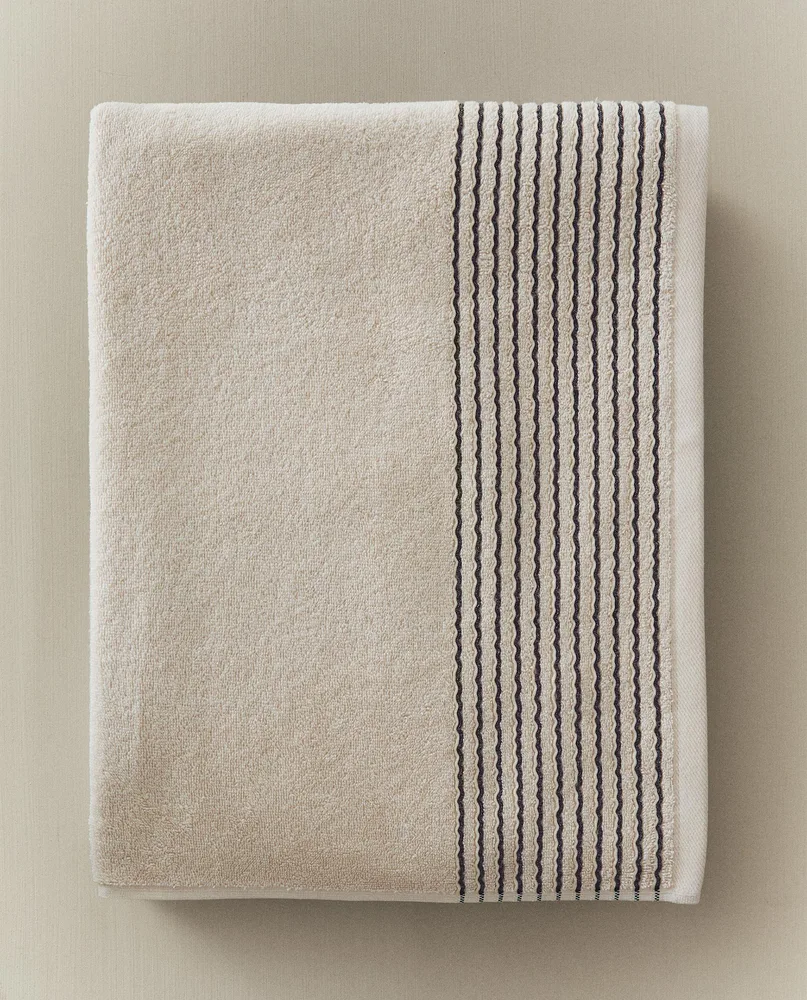 Zara Home Полотенце для лица и рук из хлопка, piaskowy · 7544/013