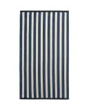 Zara Home Пляжное полотенце из хлопка, голубой, в полоску, 180x100 см — фото 8