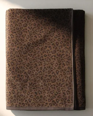 Zara Home Пляжное полотенце из хлопка, czekoladowy br z, 180x100 см