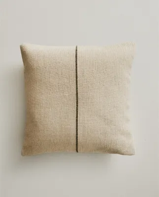 Zara Home наволочка декоративная из хлопка, терракотовый, в полоску, 45x45 см