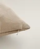 Zara Home наволочка декоративная из хлопка, терракотовый, в полоску, 45x45 см — фото 5