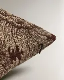 Zara Home наволочка декоративная из хлопка, коричневый — фото 3