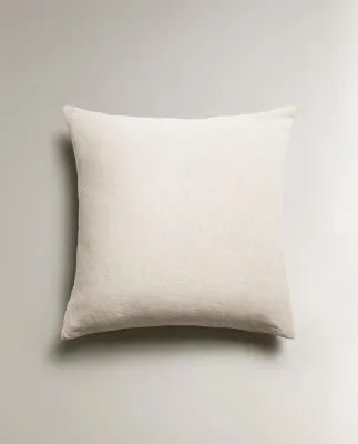 Zara Home наволочка декоративная из льна, молочный