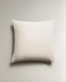 Zara Home наволочка декоративная из льна, молочный — фото 1