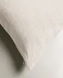 Zara Home наволочка декоративная из льна, молочный — фото 2