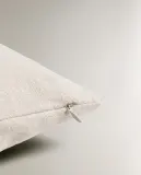 Zara Home наволочка декоративная из льна, молочный — фото 4