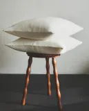 Zara Home наволочка декоративная из льна, молочный — фото 7