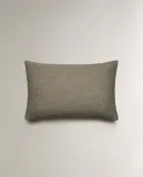 Zara Home наволочка декоративная из шерсти, серый, 40x60 см — фото 3