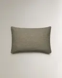 Zara Home наволочка декоративная из шерсти, серый, 40x60 см — фото 4
