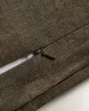 Zara Home наволочка декоративная из льна, хаки, 40x60 см — фото 4