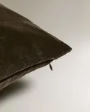 Zara Home наволочка декоративная из хлопка, хаки, 40x60 см — фото 4