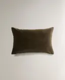 Zara Home наволочка декоративная из хлопка, хаки, 40x60 см — фото 5