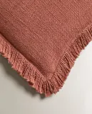 Zara Home наволочка декоративная из хлопка, синий, в полоску — фото 5