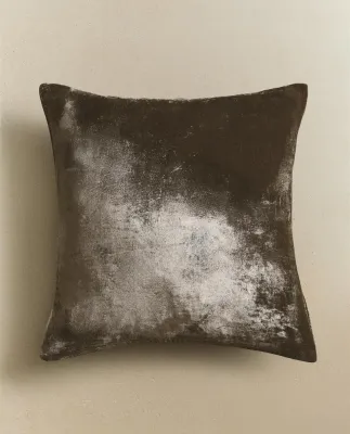 Zara Home наволочка декоративная из вискозы, серебристый