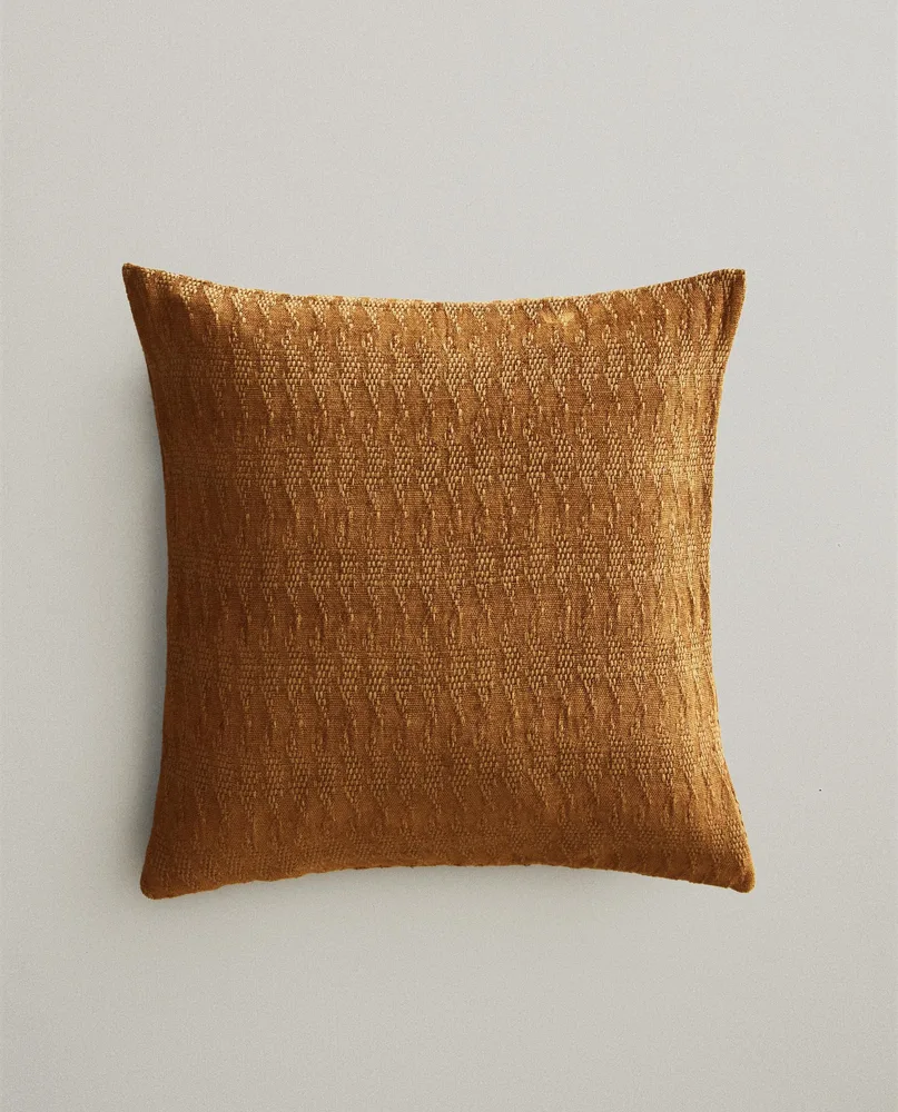 Zara Home наволочка декоративная из хлопка, охра, 45x45 см