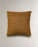 Zara Home наволочка декоративная из хлопка, охра, 45x45 см — фото 6