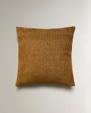 Zara Home наволочка декоративная из хлопка, охра, 45x45 см — фото 7