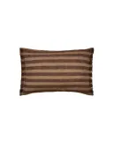 Zara Home наволочка декоративная из хлопка, коричневый, в полоску, 40x60 см — фото 2