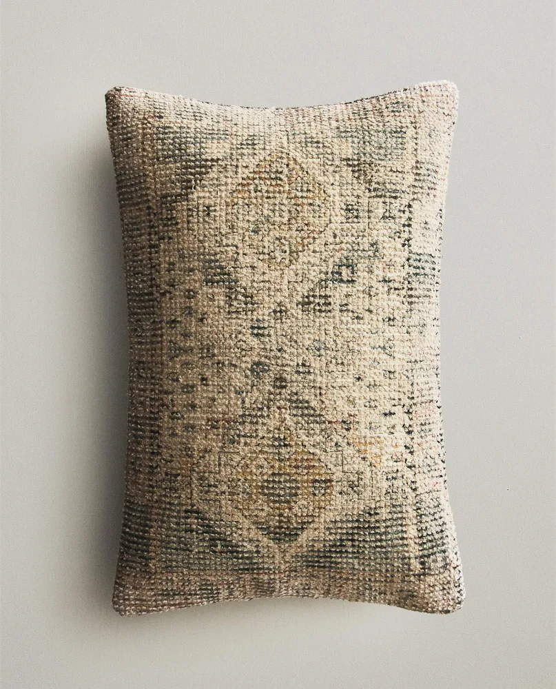 Zara Home наволочка декоративная из хлопка, синий, 40x60 см