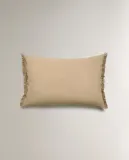 Zara Home наволочка декоративная из хлопка, бежевый, 50x75 см · 6329/008 — фото 5