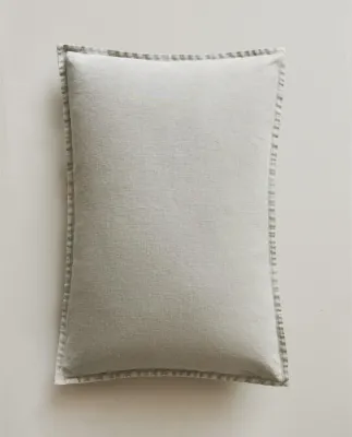 Zara Home наволочка декоративная из льна, серый, 40x60 см