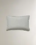Zara Home наволочка декоративная из льна, серый, 40x60 см — фото 4