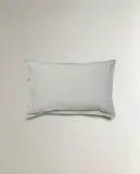 Zara Home наволочка декоративная из льна, серый, 40x60 см — фото 6
