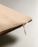 Zara Home наволочка декоративная из хлопка, светло-бежевый, 45x45 см · 6332/008 — фото 3