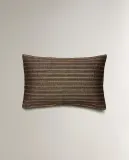Zara Home наволочка декоративная из хлопка, серый, в полоску, 30x50 см — фото 2