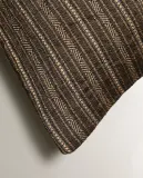 Zara Home наволочка декоративная из хлопка, серый, в полоску, 30x50 см — фото 3