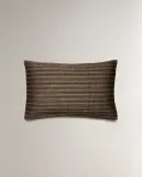 Zara Home наволочка декоративная из хлопка, серый, в полоску, 30x50 см — фото 6