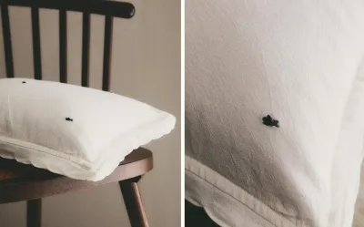 Zara Home наволочка декоративная из хлопка, молочный, 30x40 см · 6614/008
