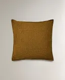 Zara Home наволочка декоративная из хлопка, горчичный, 45x45 см — фото 5