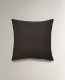 Zara Home наволочка декоративная из хлопка, коричневый, 60x60 см — фото 3