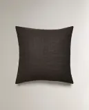 Zara Home наволочка декоративная из хлопка, коричневый, 60x60 см — фото 5