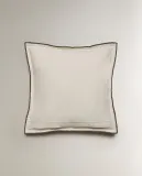 Zara Home наволочка декоративная из хлопка, серый, 45x45 см — фото 4